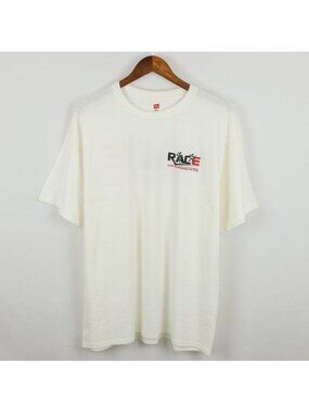 Running & Cycling Enterprises Men's XL White Tagless Graphic Short Sleeve Tee